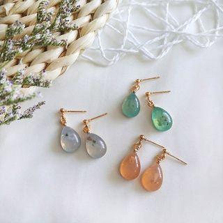 Glittered Waterdrop Drop Earring