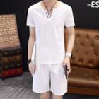 Set: Short-sleeve T-shirt + Plain Shorts