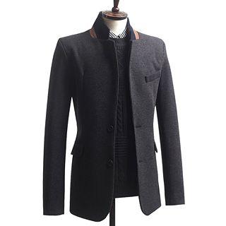 Contrast Trim Slim-fit Jacket