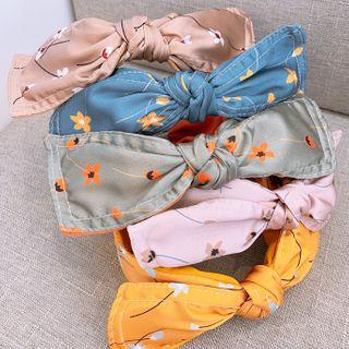 Floral Print Fabric Bow Headband
