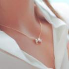 Bow Crystal Stone Pendant Necklace