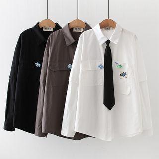 Flower Brooch Shirt