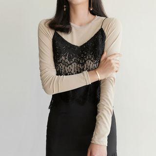Spaghetti-strap Laced Vest