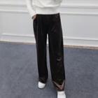 Velvet Straight Pants