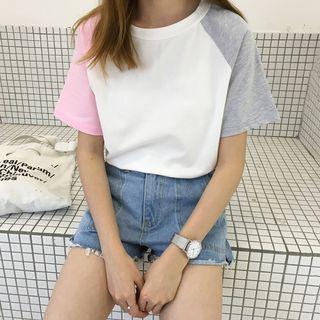 Three-tone Raglan T-shirt