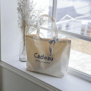 Lettering Canvas Shopper Bag With Pouch