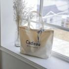 Lettering Canvas Shopper Bag With Pouch