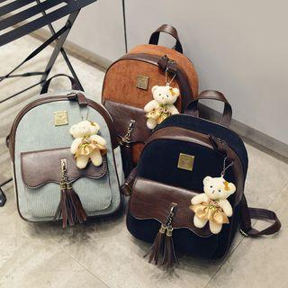 Tasseled Color Panel Backpack