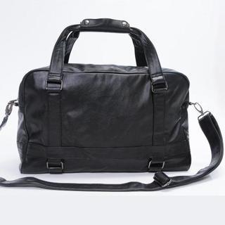 Faux-leather Cross Bag Black - One Size