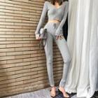 Set: Knit Top + Skinny Pants