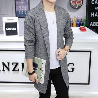 Open-front Collared Cardigan