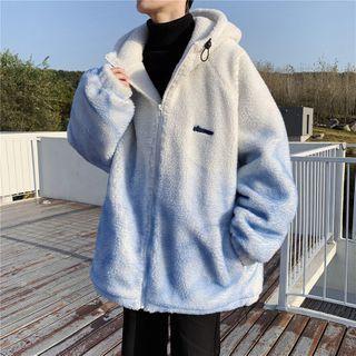 Gradient Fleece Zip-up Hoodie