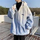 Gradient Fleece Zip-up Hoodie