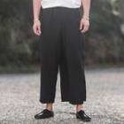 Chinese-style Asymmetric Ankle Pants