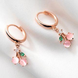 Faux Crystal Cherry Drop Earring