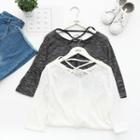 Cross Strap Front Elbow Sleeve T-shirt