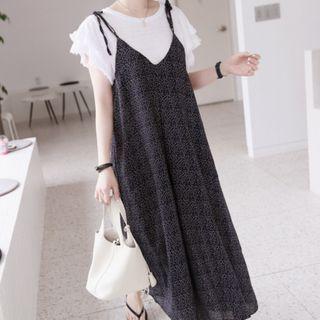 Cap-sleeve Ruffled Top