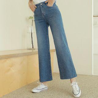 Washed Summer Wide-leg Jeans
