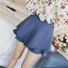 Colored Ruffled Tiered Shorts