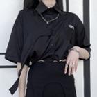 Cropped Elbow-sleeve Shirt