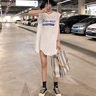 Distressed Loose-fit Tank Top