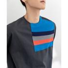 Short-sleeve Color-block Knit T-shirt
