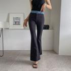 Two-tone Flared Pants