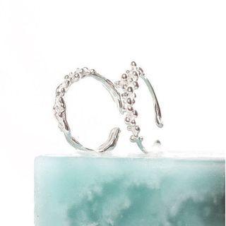 Shirred Sterling Silver Open Ring