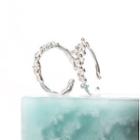 Shirred Sterling Silver Open Ring