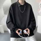 Chain Detail Collared Sweatshirt