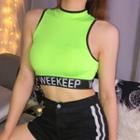 Color Block Tank Top Green - One Size