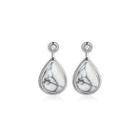 Sterling Silver Fashion And Simple Water Drop-shaped Earrings With Cubic Zirconia Silver - One Size