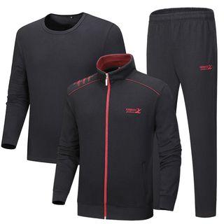 Set: Zip Jacket + Long-sleeve T-shirt + Sweatpants