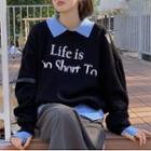 Lettering Sweater / Shirt