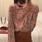 Floral Blouse Rosy Brown - One Size