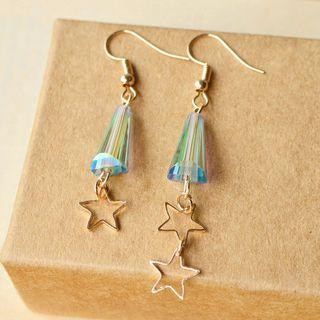 Star & Crystal Non-matching Earrings