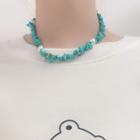 Faux Gemstone Faux Pearl Choker Choker - Blue - One Size