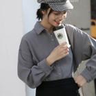 Plaid / Houndstooth / Tweed Newsboy Cap As Shown In Figure - 58cm