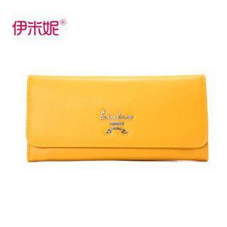 Genuine-leather Flap Long Wallet