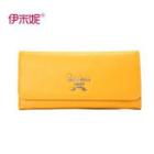 Genuine-leather Flap Long Wallet