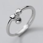 Bow Sterling Silver Ring S925 Silver - Ring - Silver - One Size