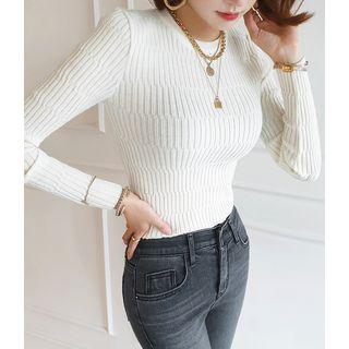 Tight-fit Rib-knit Top