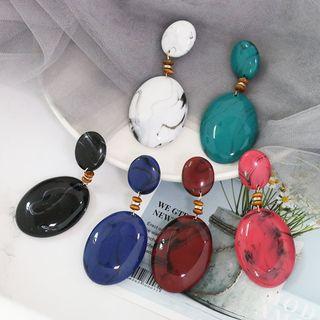 Resin Oval Dangle Earring