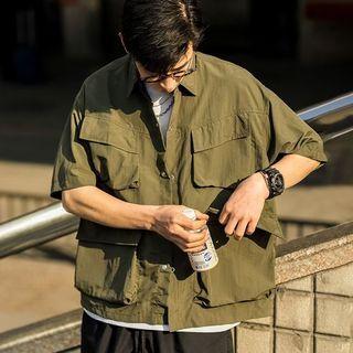 Cotton Short-sleeve Cargo Shirt
