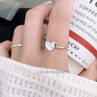 Heart Open Ring Ring - Silver - One Size