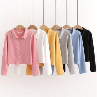 Collared Zip-up Pullover
