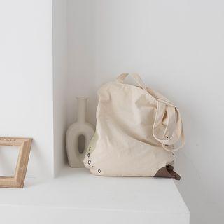 Canvas Shopper Bag As Shown In Figure - One Size