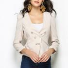 Double Breasted V-neck Blazer