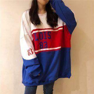 Color Block Oversized Sweatshirt