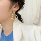 Rhinestone Alloy Hoop Dangle Earring 1 Piece - As Shown In Figure - One Size